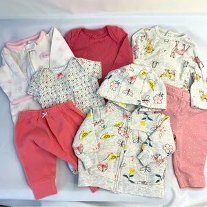 Baby Girl Bundle. Size 3 month. 7 Piece Set.